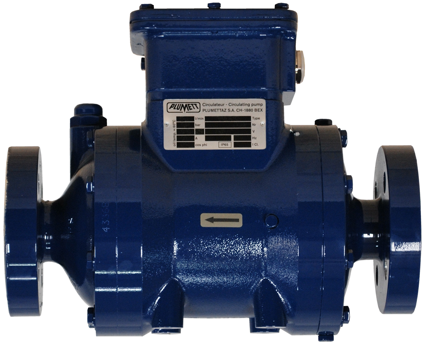 Picture of a blue oil circulating pump