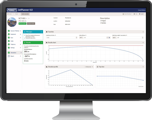 Darstellung des Dienstes JetPlanner